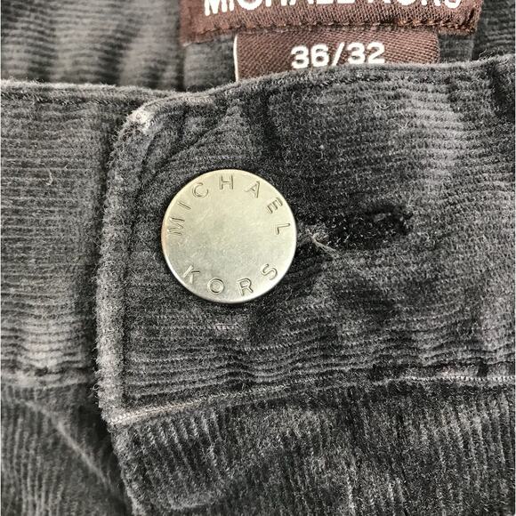 MICHAEL KORS Corduroy Pants Men 36x32 Gray Classic Everyday Academia Comfort - Picture 7 of 10